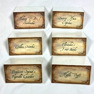 •12 Ultimate Harry Potter party laminated food tents